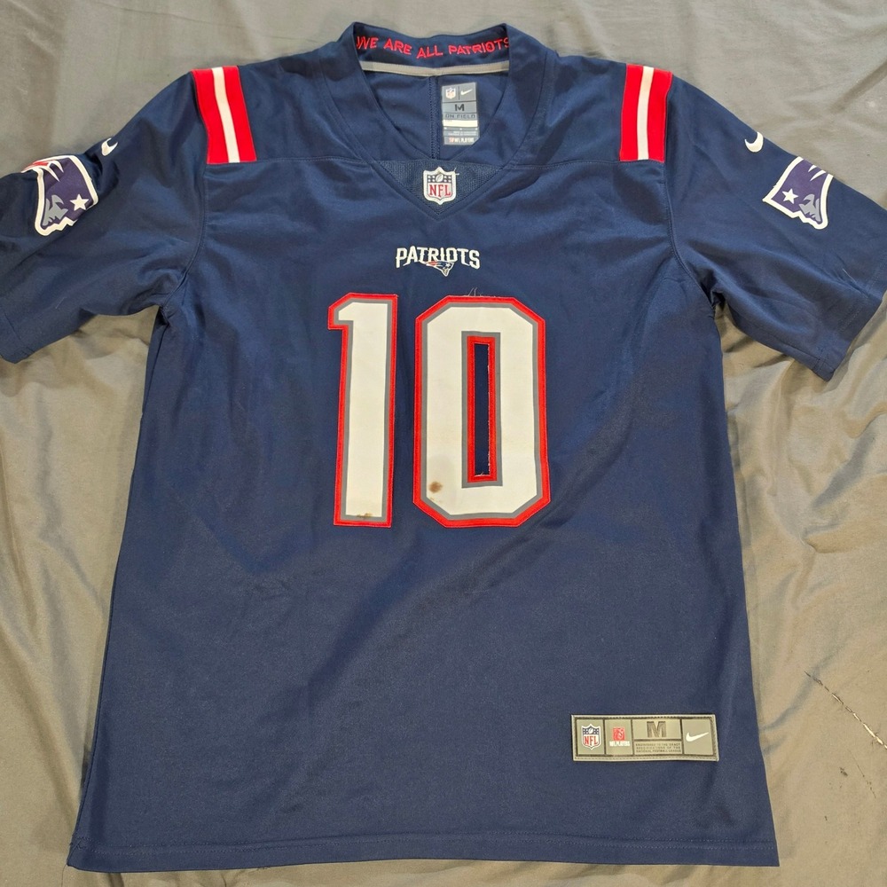 Nike NFL New England Patriots Mac Jones 10 Jersey Mens Medium Navy Blue